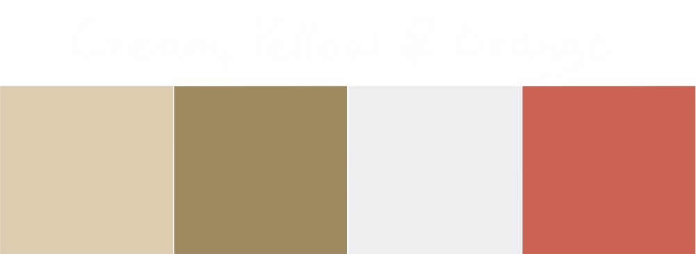 Cream, Yellow & Orange
