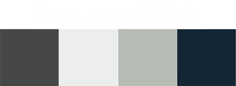 Grays, Navy & White
