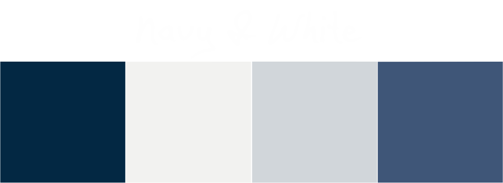 Navy & white