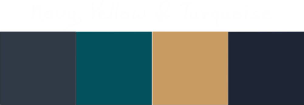 Navy, Yellow & Turquoise